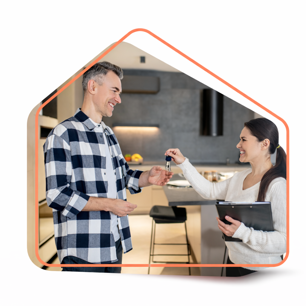 A happy buy to let property landlord after getting a mortgage with the help of Frank Mortgages